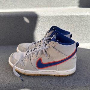 Nike SB Dunk Blue and Gray Sneakers with Classic Design